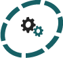 How do we work circle icon with gears